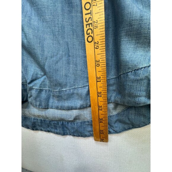 American Eagle Outfitters Womens Chambray Lace-Up Tunic Dress Size Blue Denim - Picture 7 of 12